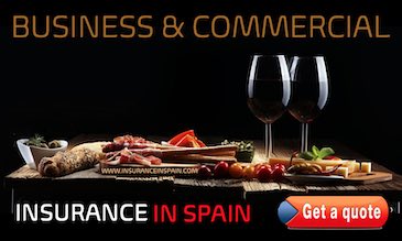 A lovely plate of tapas and two glasses of red wine on a wooden platter offering Business and commercial insurance in Spain 