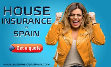 A woman happy with joy at finding a great house insurance quote from www.insuranceinspain.com 