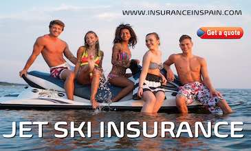 Kids sitting on a jet ski having fun on the sea