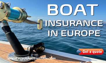 fishing boat on the sea with close up of fishing rod depicting marine and boat insurance in Spain 